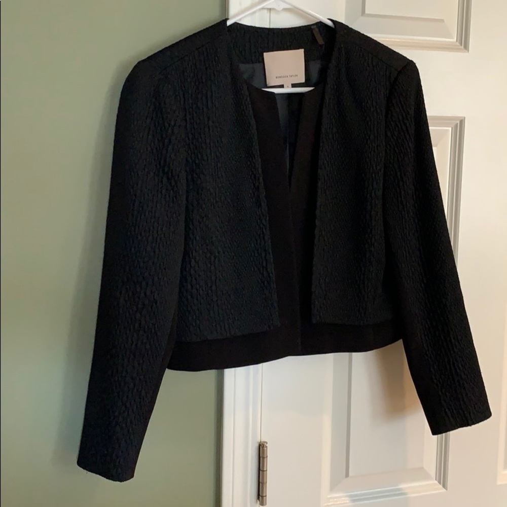 Black cropped size 4 Rebecca Taylor blazer🖤